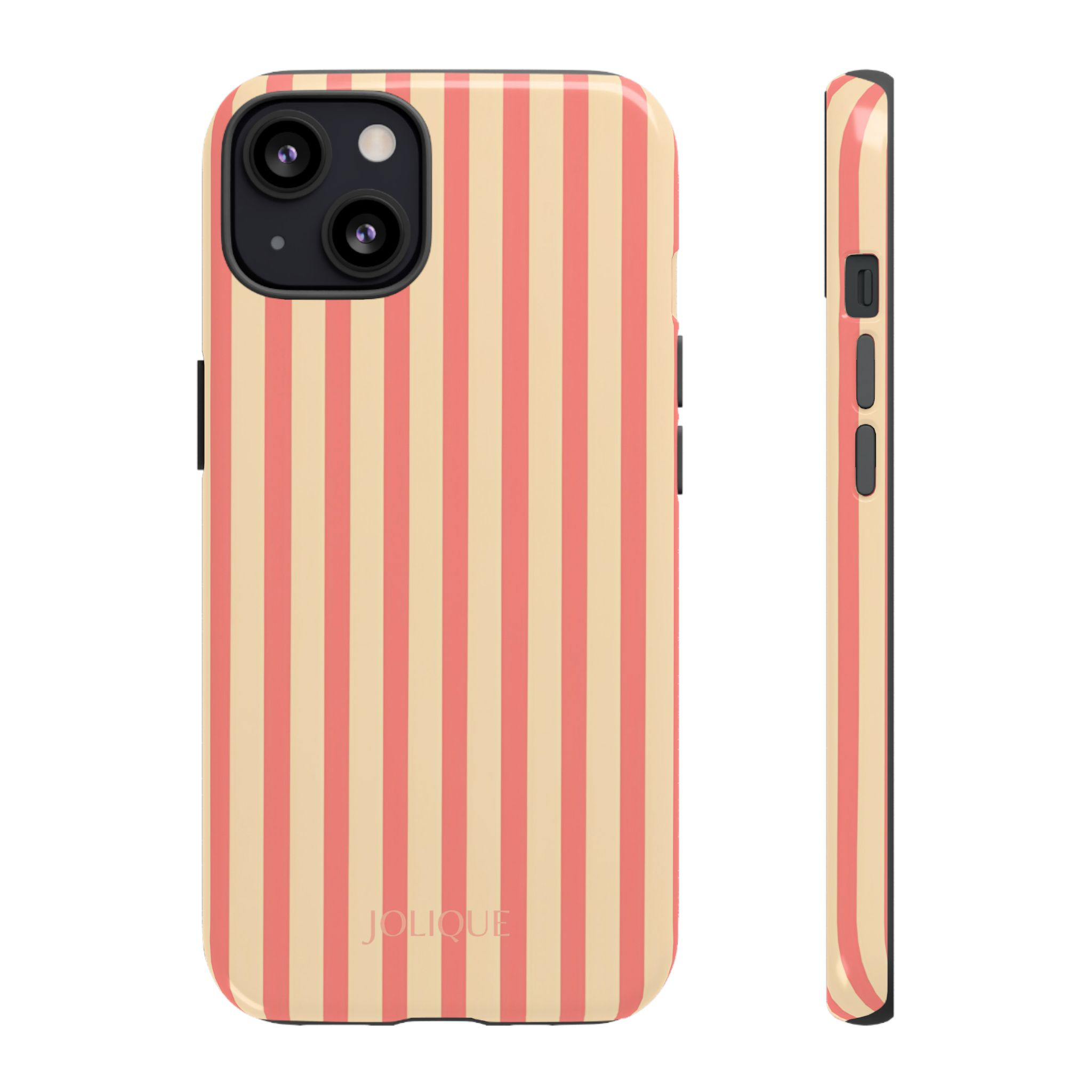 STRIPE CASE - CORAL & YELLOW